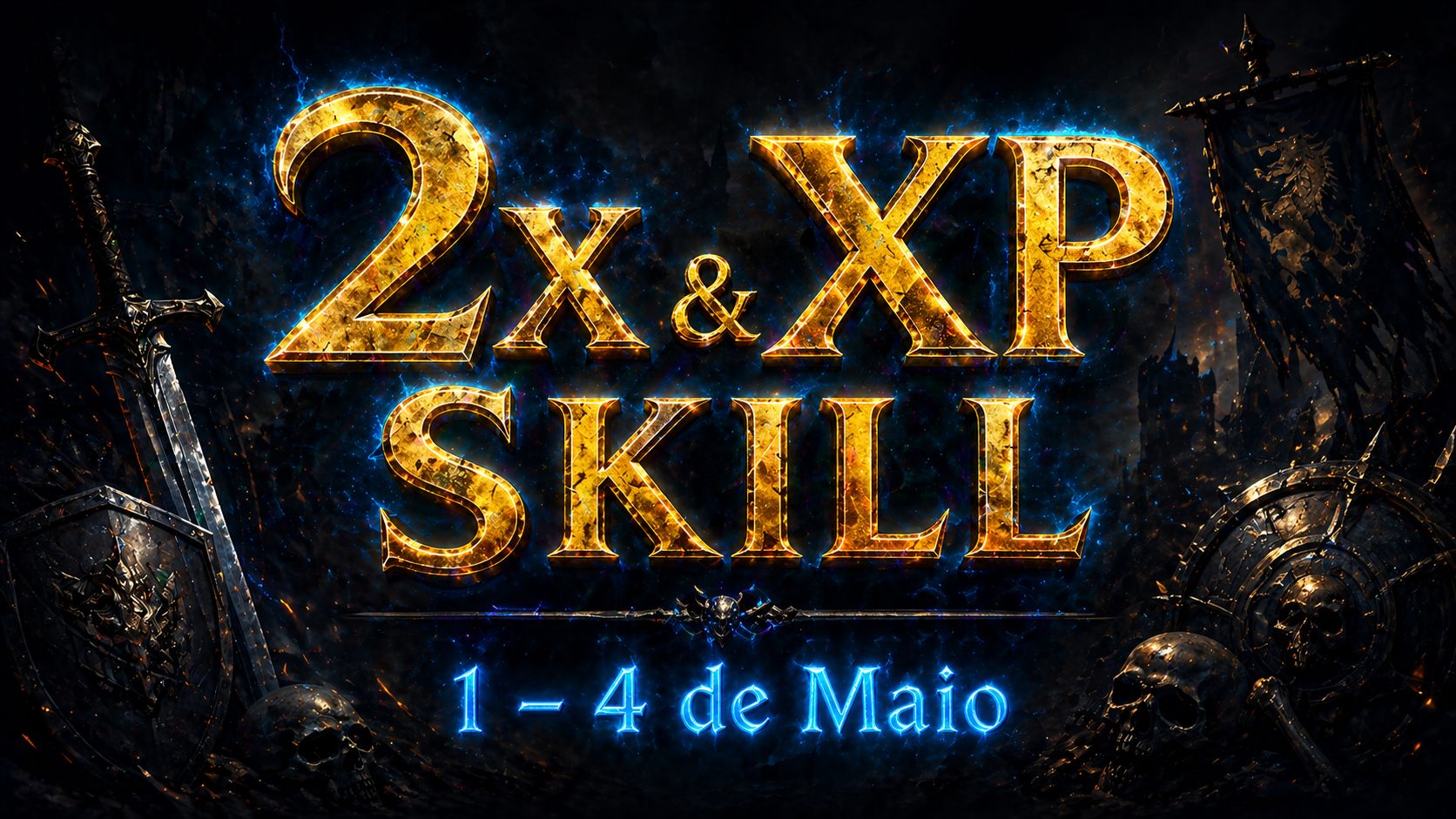 Fim de Semana de XP e Skill Duplos no Tibia — 1 a 4 de Maio de 2026